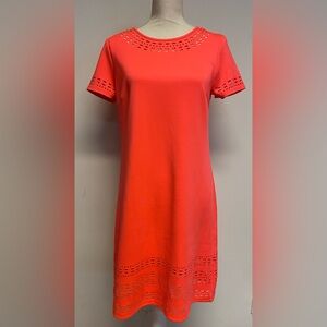 NWT Spenser Jeremy Neon Short Sleeve Perforated Dress Sz 8